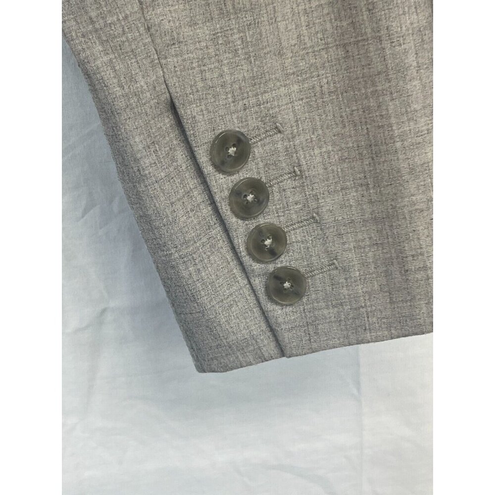 Charter Club Womens Gray One Button‎ Blazer Suit Sz 10 Long Sleeve Office Formal - Picture 3 of 8